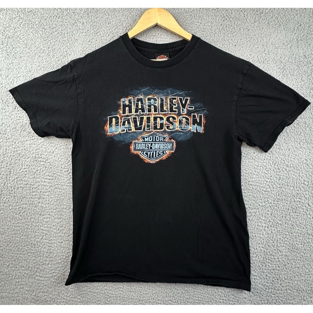 Harley Davidson T Shirt Adult Large Black S/S Wild Prairie Eden Prairie MN